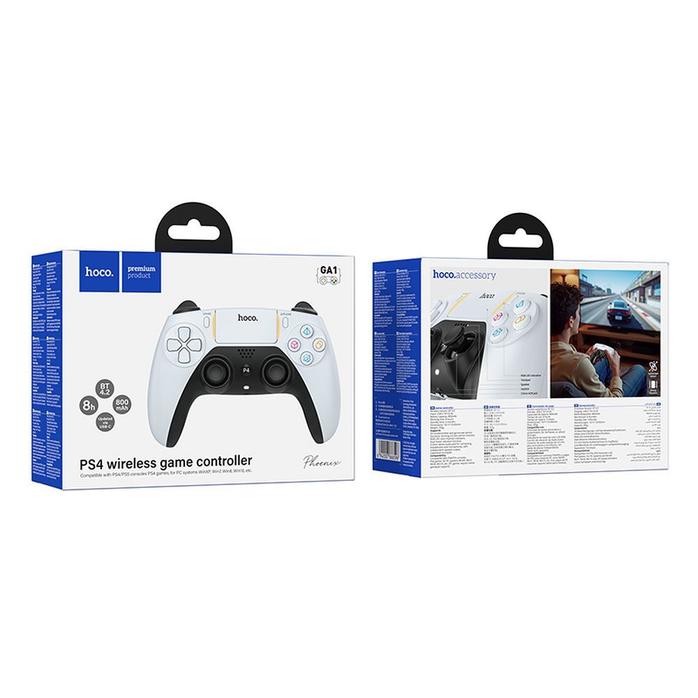 Wireless gamepad Hoco for PS4 / PC GA1 white