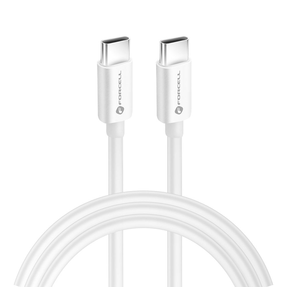 Kabel USB C do USB C Forcell F-Energy QC4.0 PD 5A 100W 2 m C339 biały