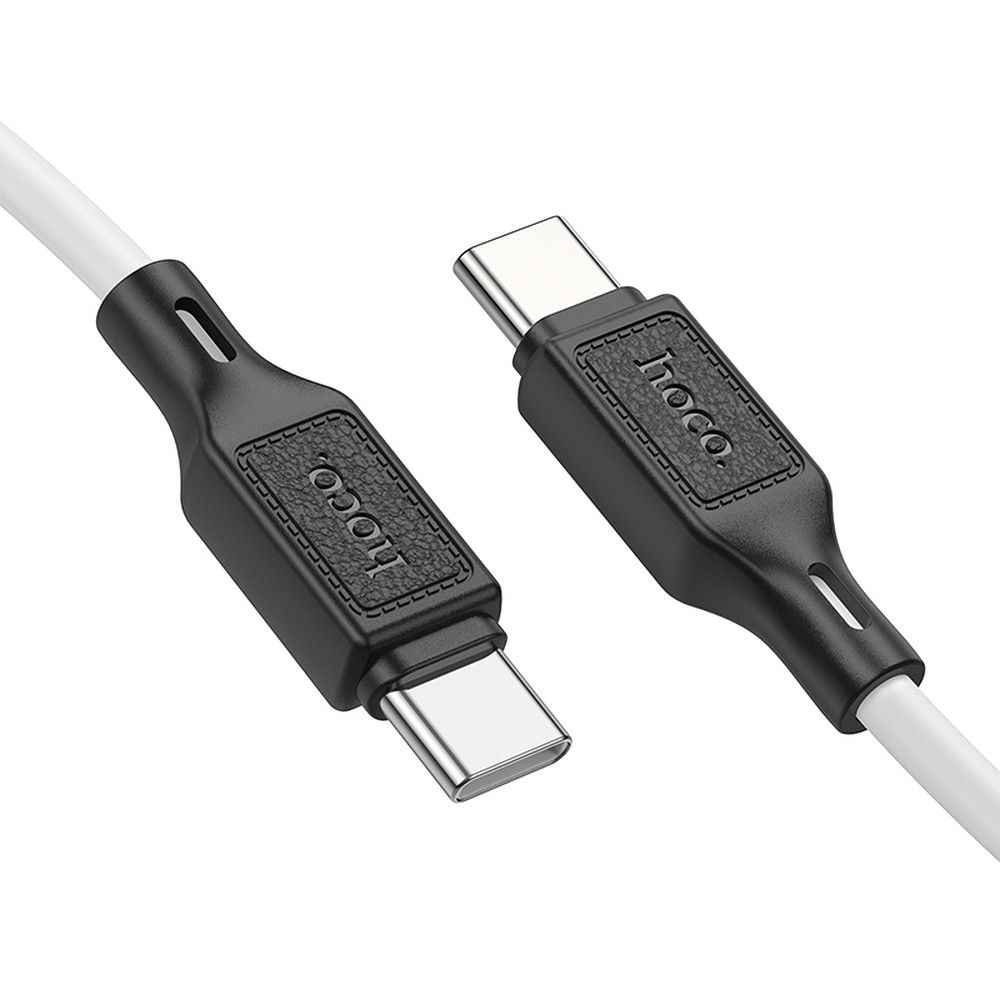 Kabel USB C do USB C Hoco 3A 60W 1 m X90 biały