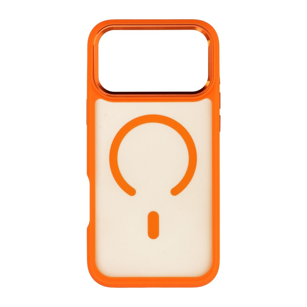 Case for iPhone 18 Pro Max / 17 Pro Max Forcell F-Protect Smoke Hybrid Premium compatible with MagSafe orange