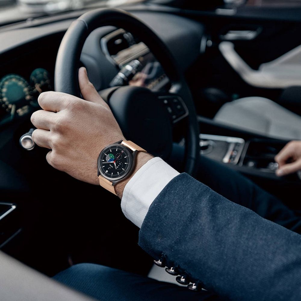 DUX DUCIS pasek MILANESE magnetyczny ze stali nierdzewnej 22 mm złoty