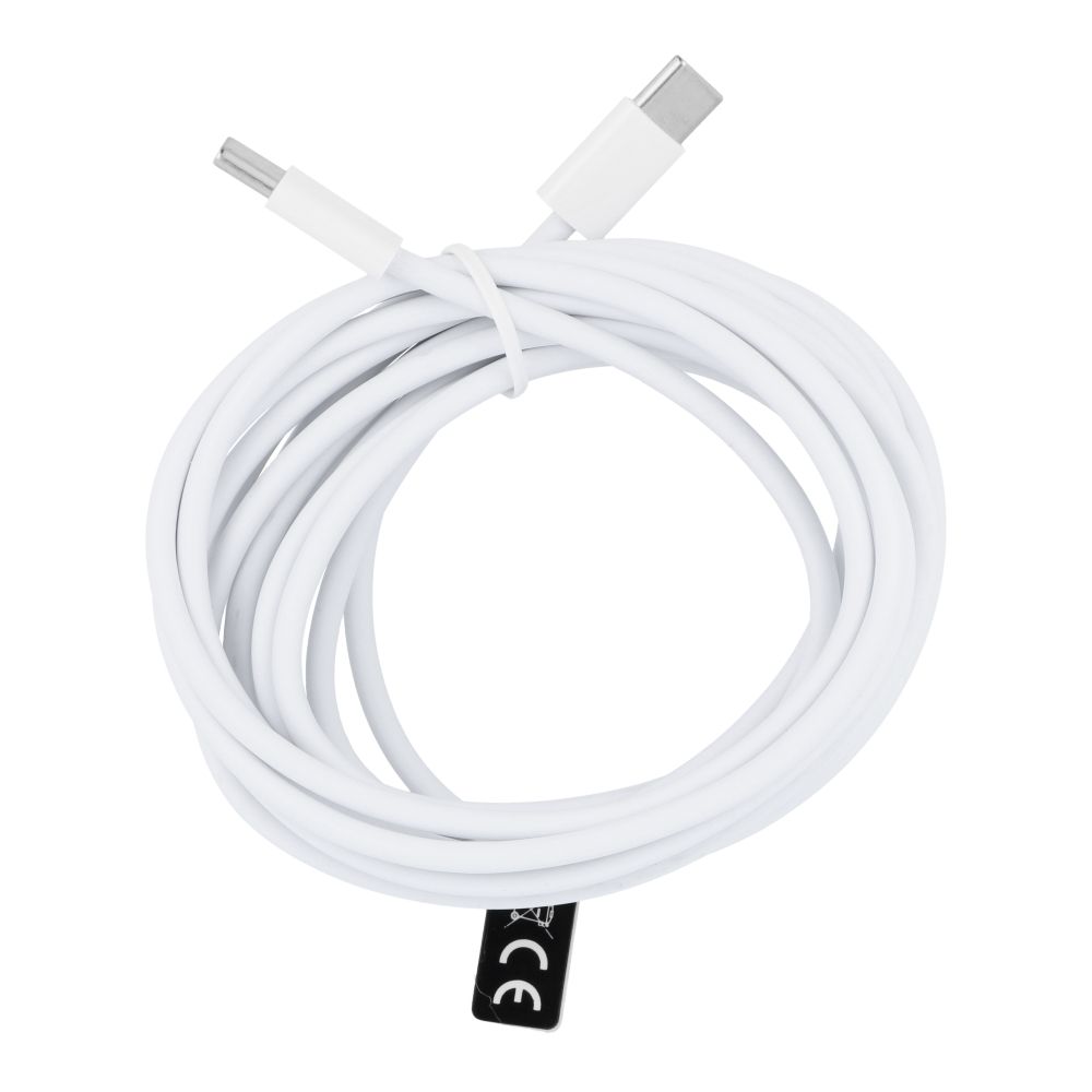 C-típusú–C-típusú kábel, PD, QC3.0, 3 A, 30 W, HD26 BOX, 3 m, fehér