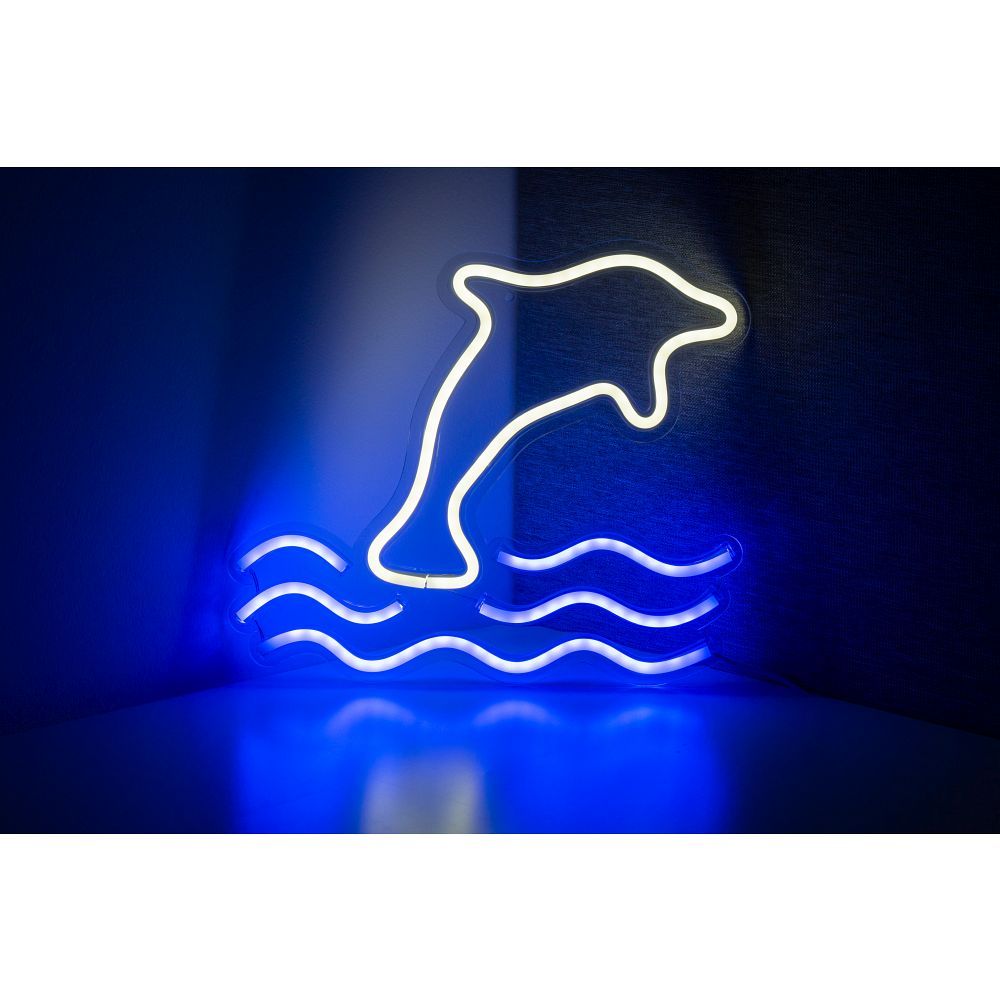 NEON NA ŚCIANĘ LED na USB - Delfin model