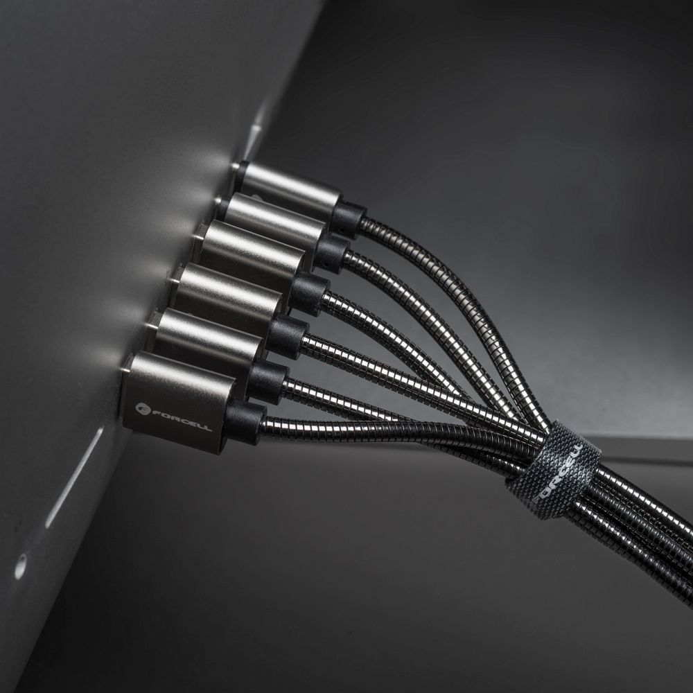 Kabel USB C do Lightning Forcell F-Energy PD 3A 27W Metal 2 m C238 srebrny