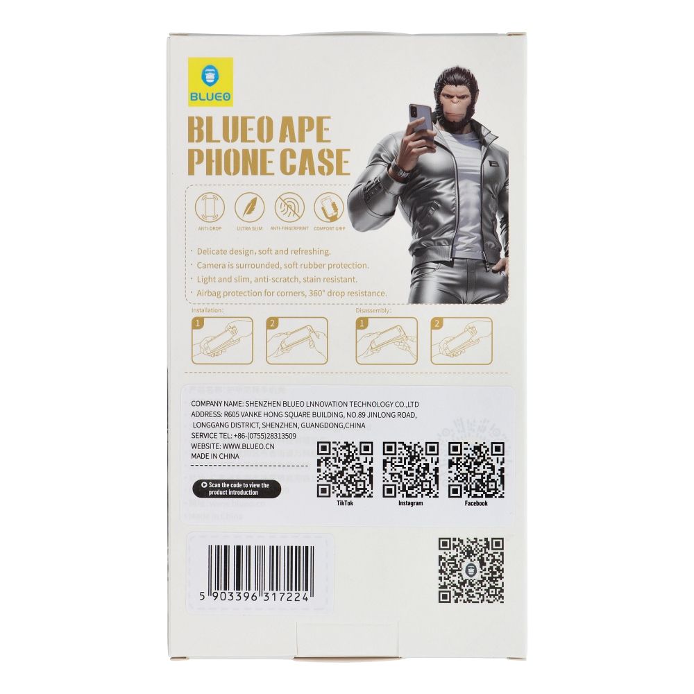 BlueO Ape tok iPhone 16 Pro - fekete