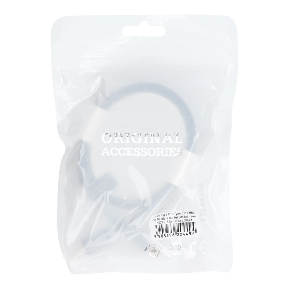 Kabel Typ C do Typ C PD 40W HD23 2 m czarny