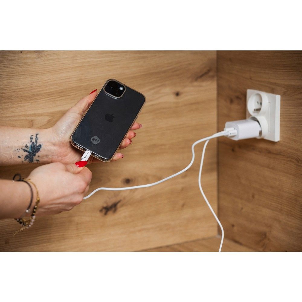 Kabel USB C do USB C Forcell F-Energy QC4.0 PD 5A 100W 1 m C339 biały