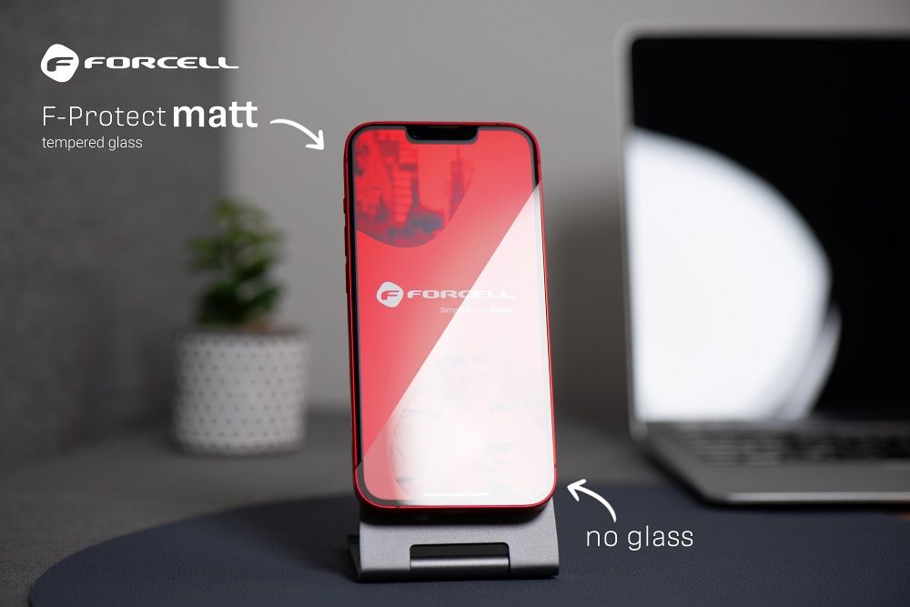 Szkło hartowane do iPhone 14 PRO MAX Forcell Matt Glass czarne