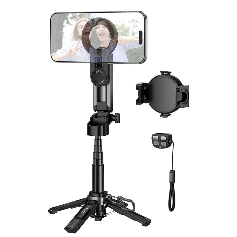 Live stand Hoco with magnetic and universal hilder with remote control K27 PRO czarny