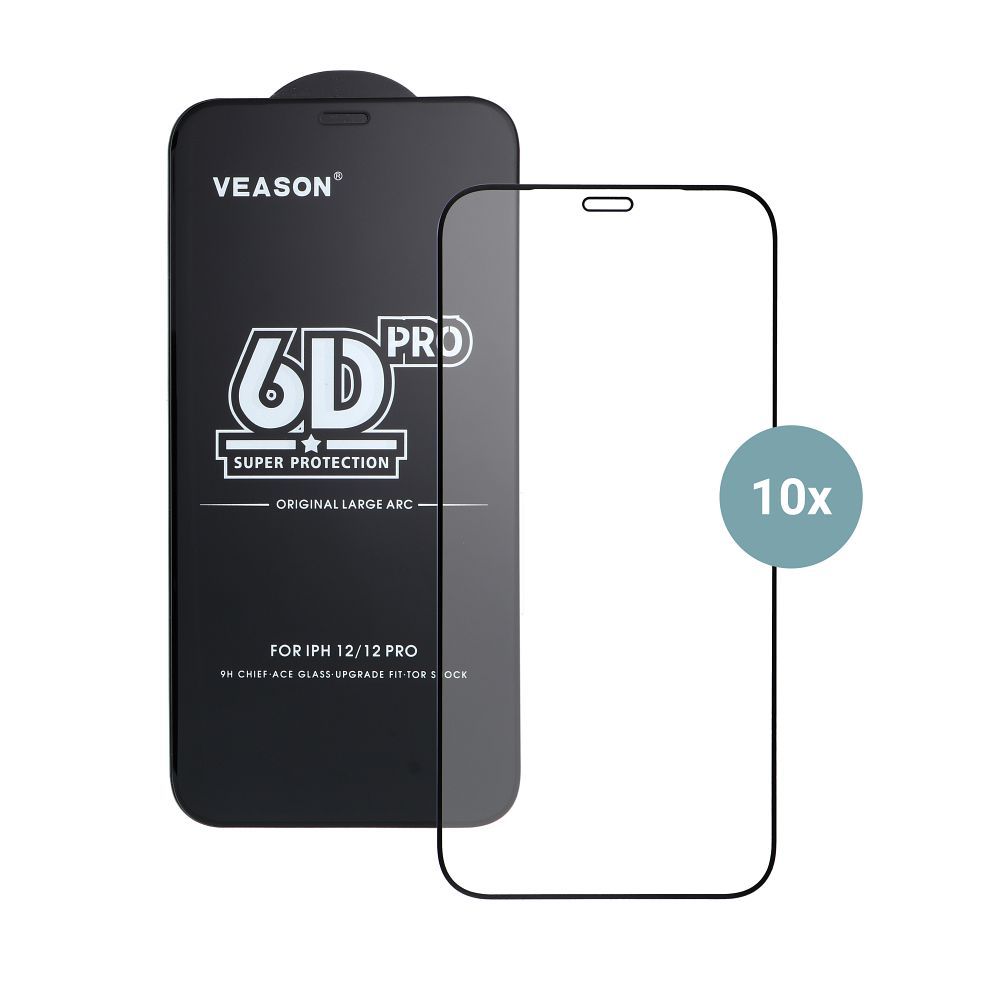 Szkło Hartowane 6D Pro Veason Glass (SET 10in1) - do Iphone 17 czarny