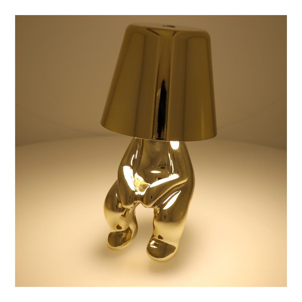 Lampka nocna GOLD MAN Art Deco siedzący (wzór 2) MLTL