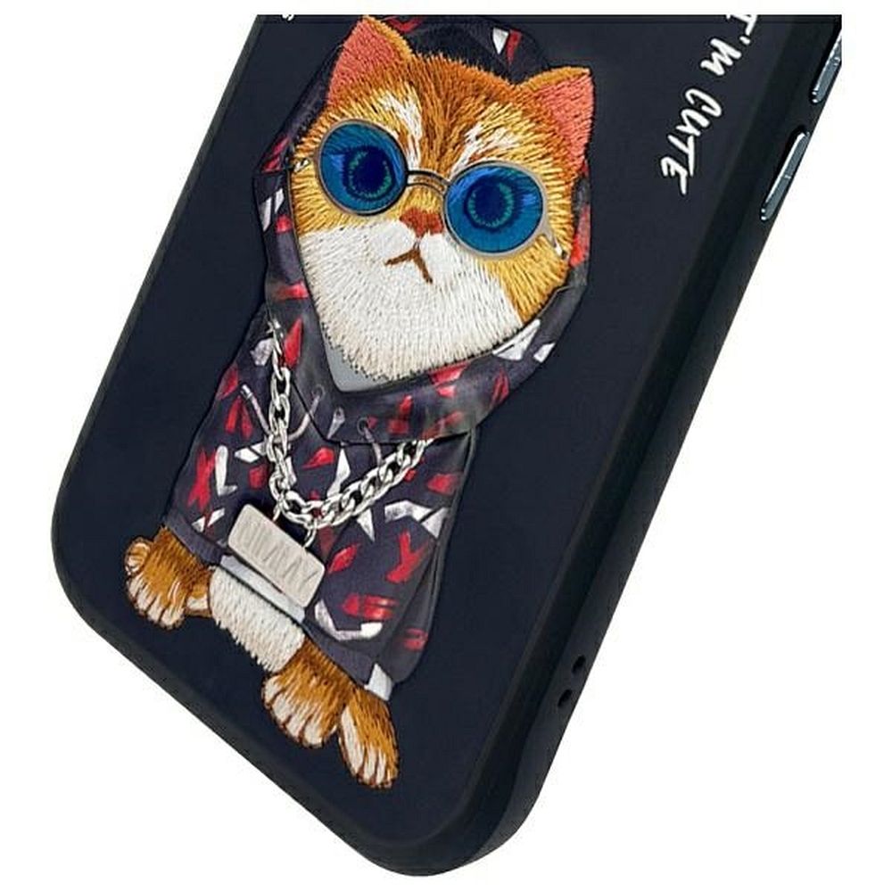 NIMMY futerał GLASSES COOL CAT do IPHONE 15 czarny