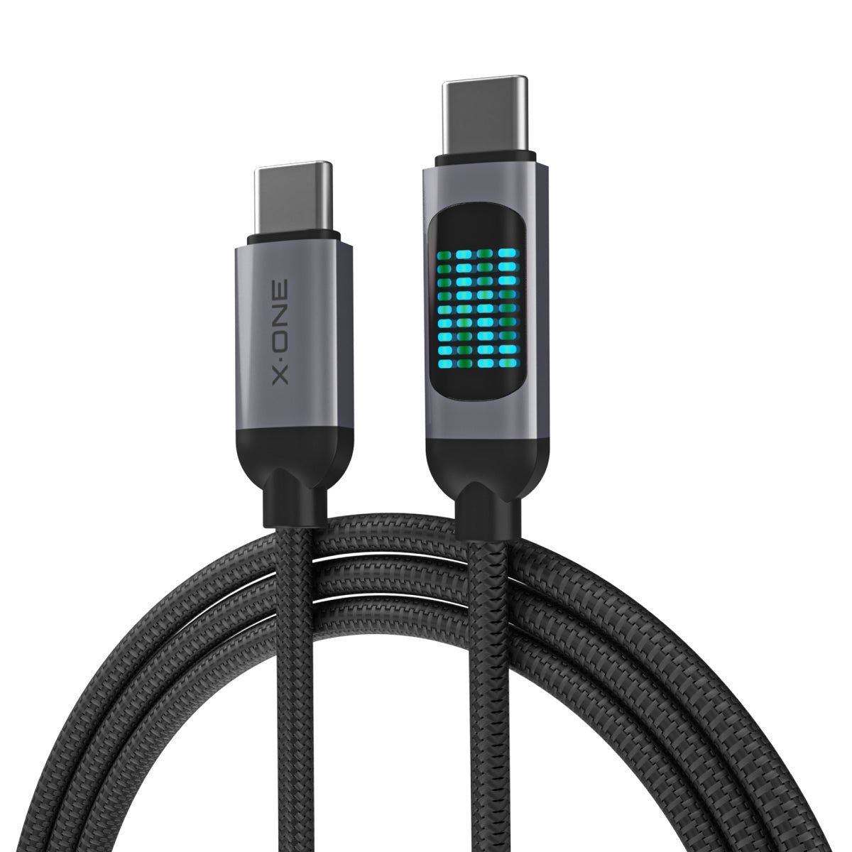 X-ONE FlowLink Running LED data cable - type C to C - 5A max 100W 1,2m black