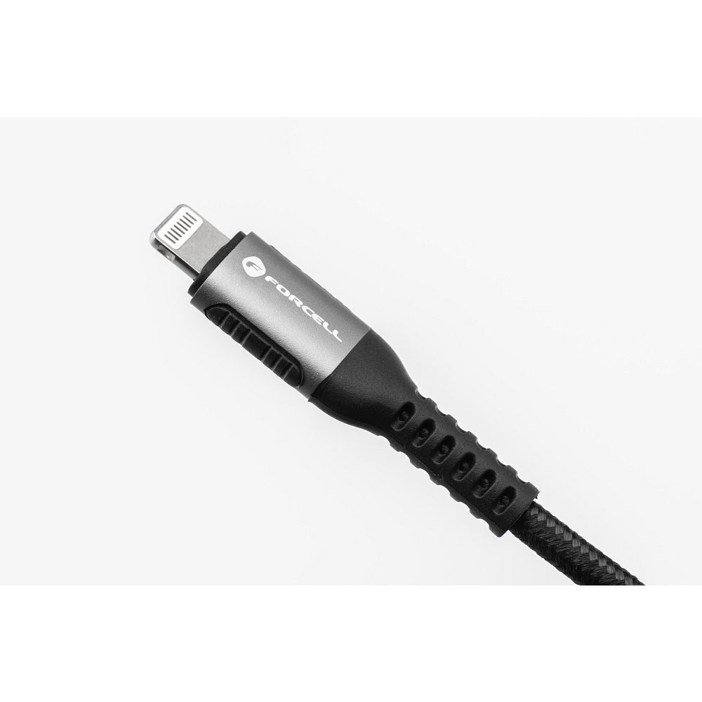 Cable USB A to Lightning Forcell F-Energy 2,4A 12W Cafule 0,25 m C257 black