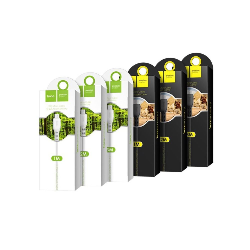 Kabel USB A do Lightning Hoco 2,4A 1 m X20 czarny