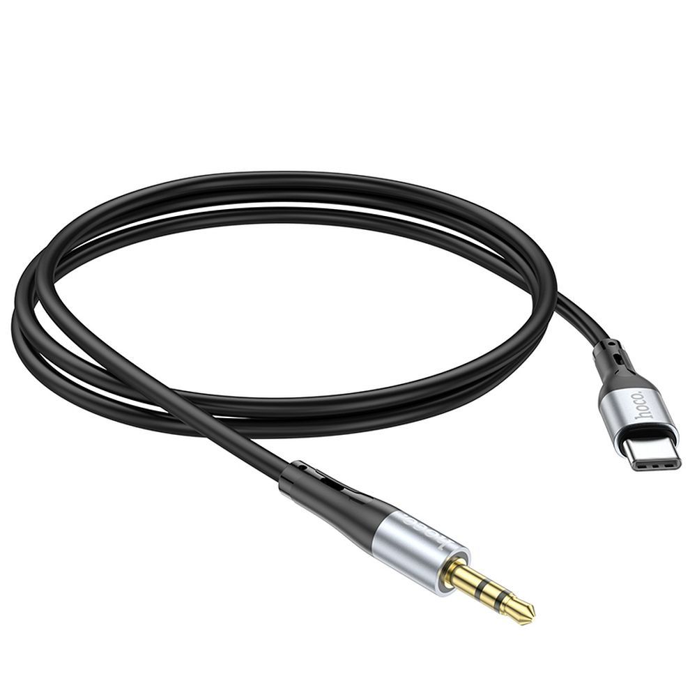 Cable AUX Jack 3,5 mm to USB C Hoco 1 m UPA22 black