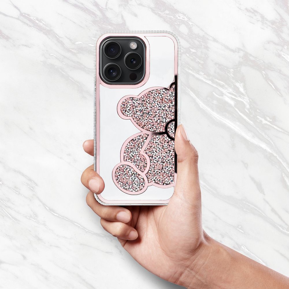 Futerał TEDDY BEAR do IPHONE 17 Pro Max różowy