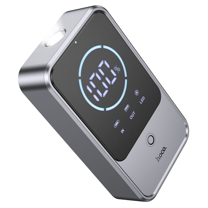 Powerbank 10000 mAh 2,4A 18W with a car jump-start function Hoco QS7 metal gray