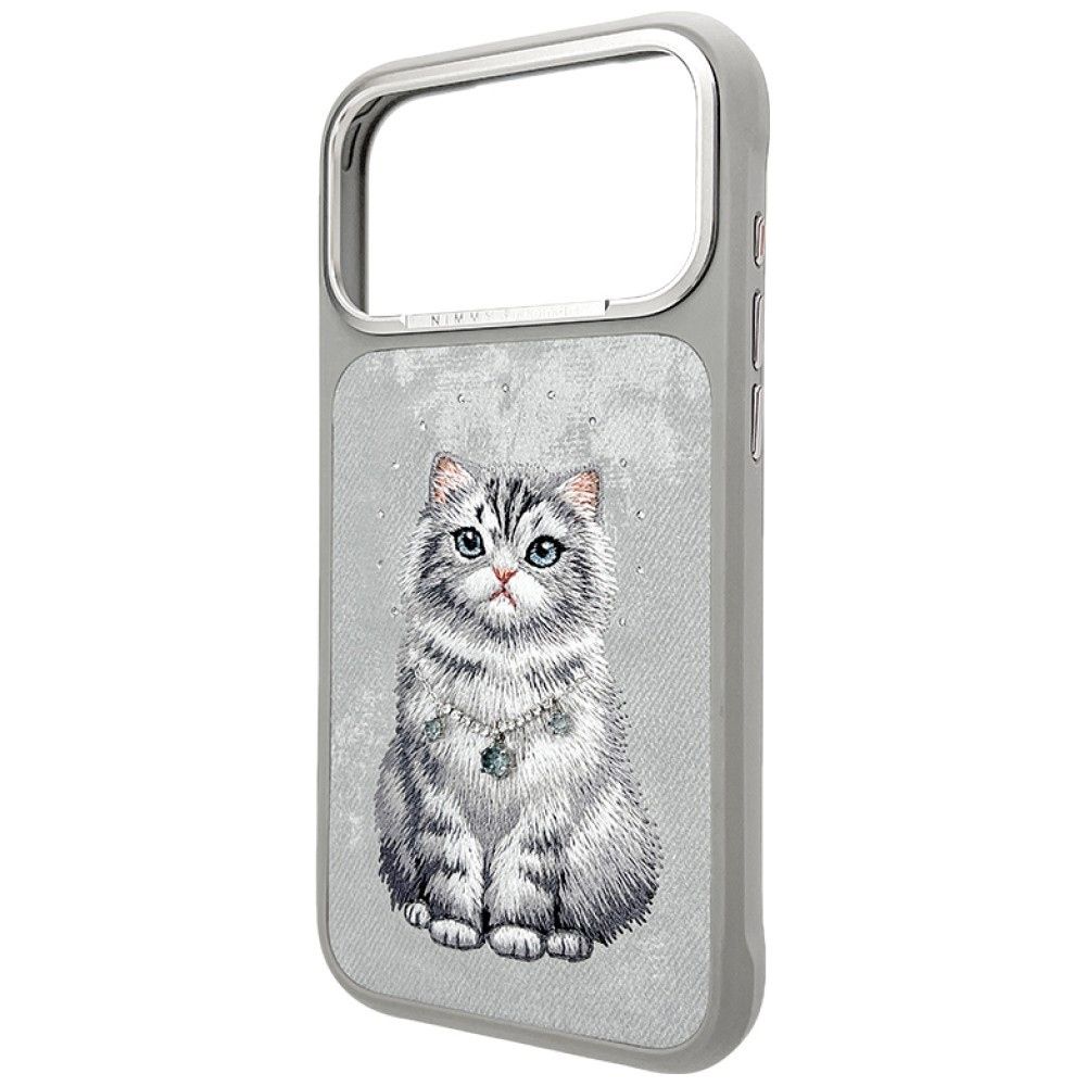 NIMMY case LUCKY FASHION CAT compatible with MagSafe for IPHONE 18 Pro/17 Pro grey