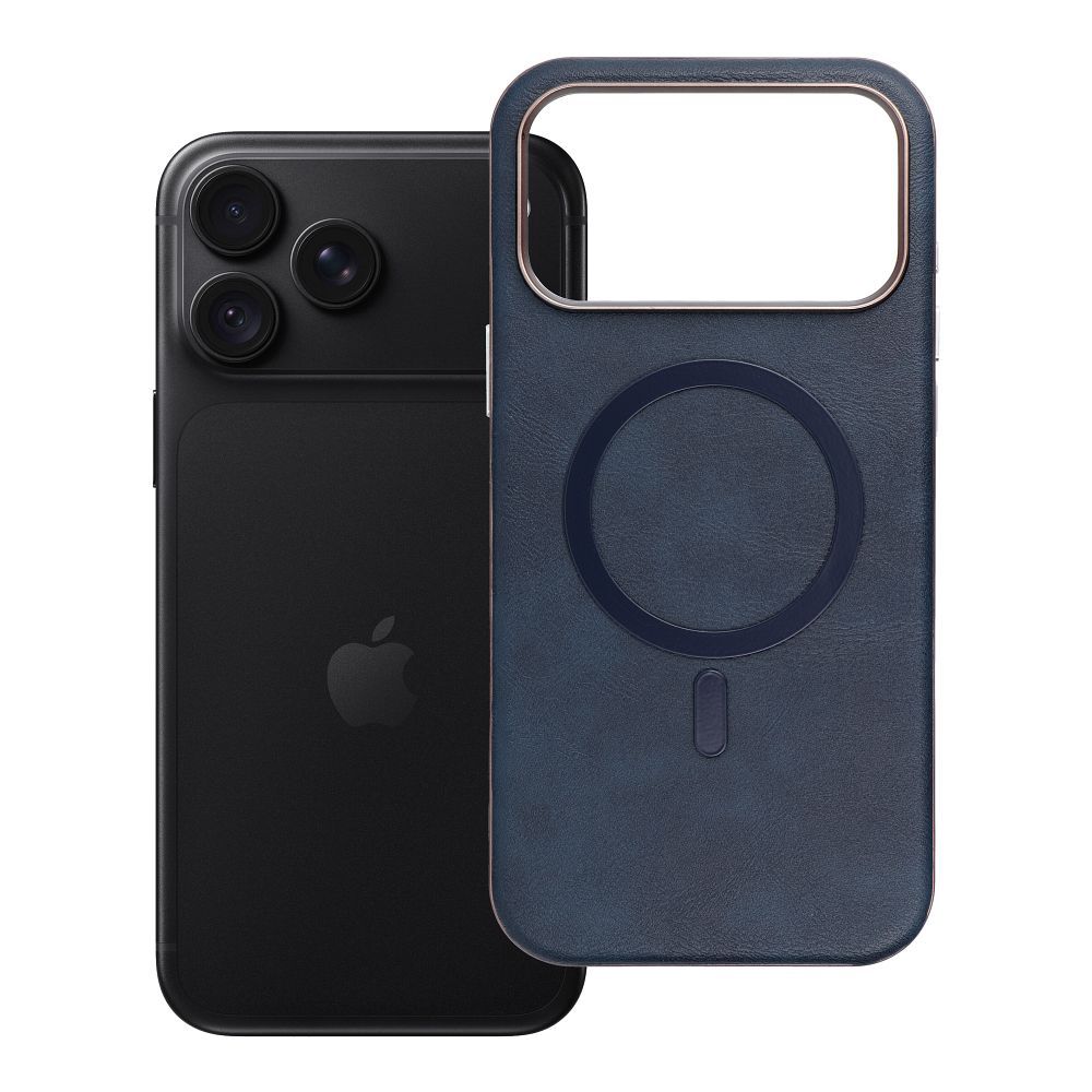 Case for iPhone 18 Pro Max / 17 Pro Max Gentleman Mag Cover compatible with MagSafe navy blue