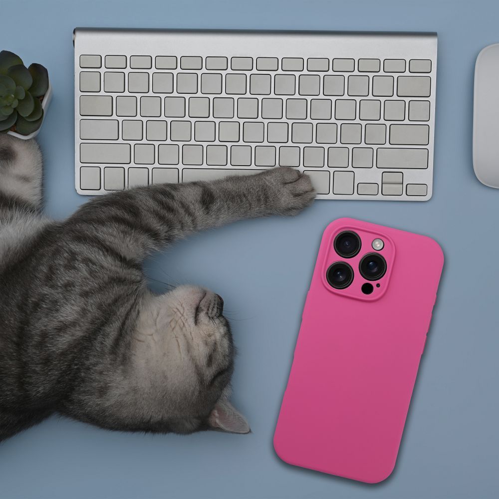 Futerał SILICONE 2mm do IPHONE 17 Pro Max kompatybilny z MagSafe róż