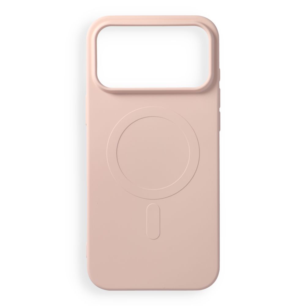 Case for iPhone 18 Pro Max / 17 Pro Max Silicone Mag Cover compatible with MagSafe (big hole) pink