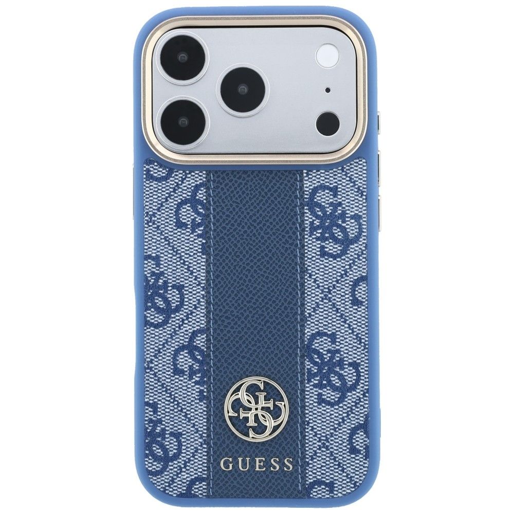 Case for IPHONE 18 Pro/17 Pro compatible with MagSafe (Stripe Round and Classic Logos 4G) blue