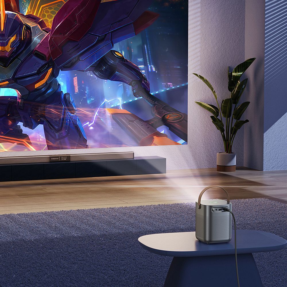 Projektor HD Ready Hoco z systemem Android Wi-Fi Bluetooth 720P DT4 szary