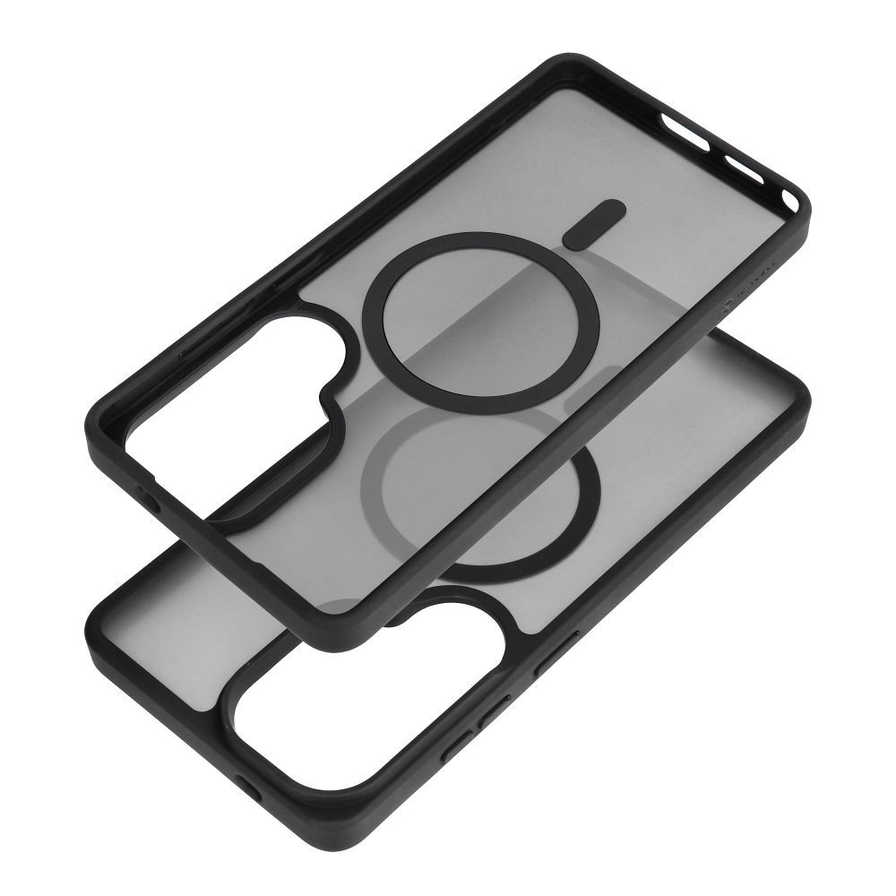 Case for Samsung S26 Forcell F-Protect Smoke Hybrid Premium Lite compatible with MagSafe black