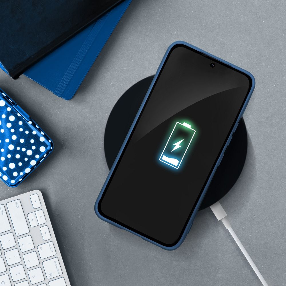 Futerał SILICONE do SAMSUNG A35 5G niebieski