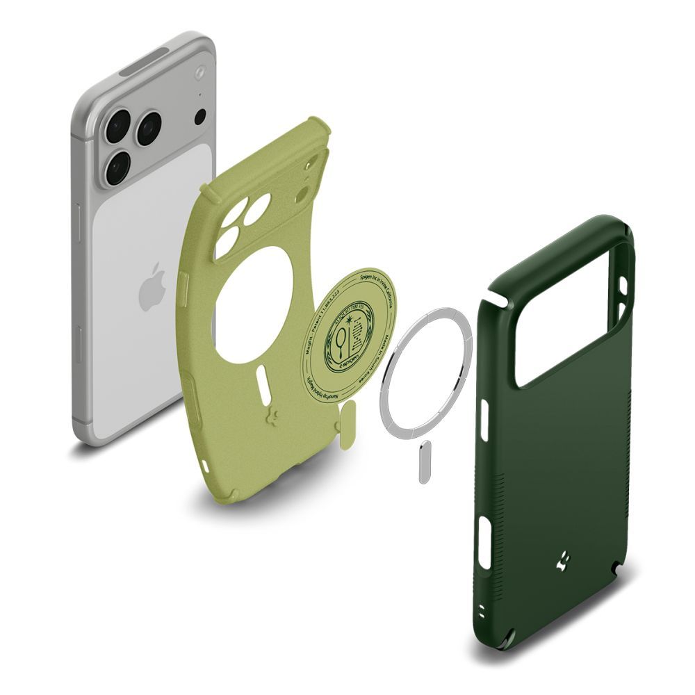 SPIGEN case NANO POP HYBRID compatible with MagSafe for IPHONE 18 Pro / 17 Pro avo green