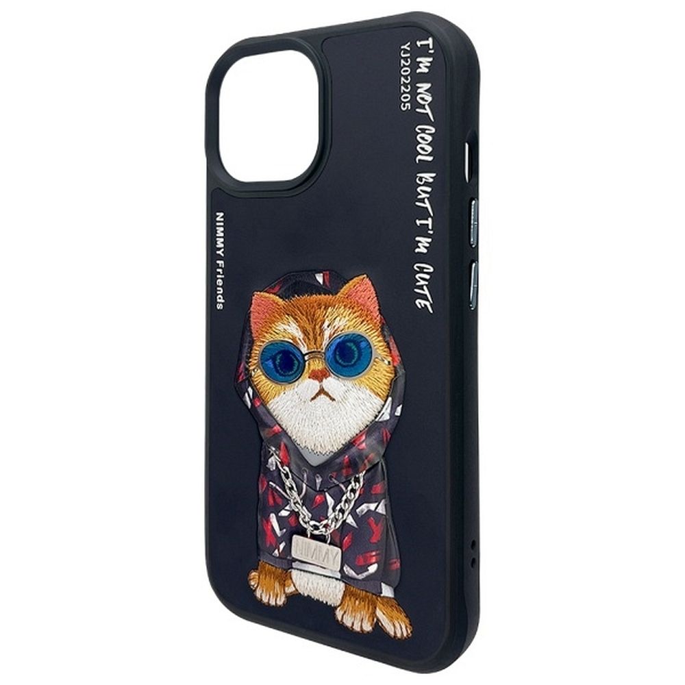 NIMMY futerał GLASSES COOL CAT do IPHONE 15 czarny