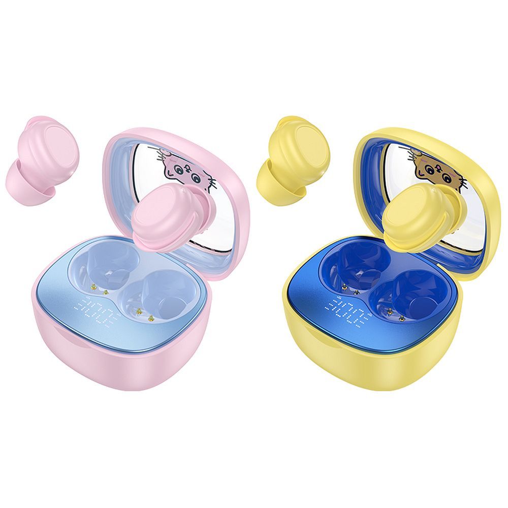 Słuchawki bezprzewodowe douszne Hoco TWS dla dzieci EW111 różowe