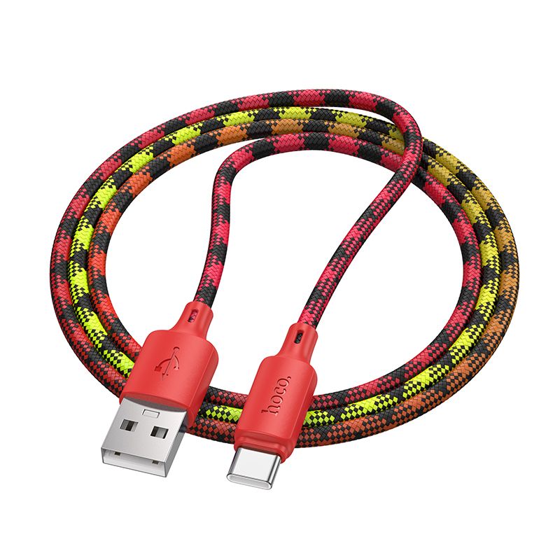 Cable USB A to USB C Hoco 3A 1 m X116 gradient red