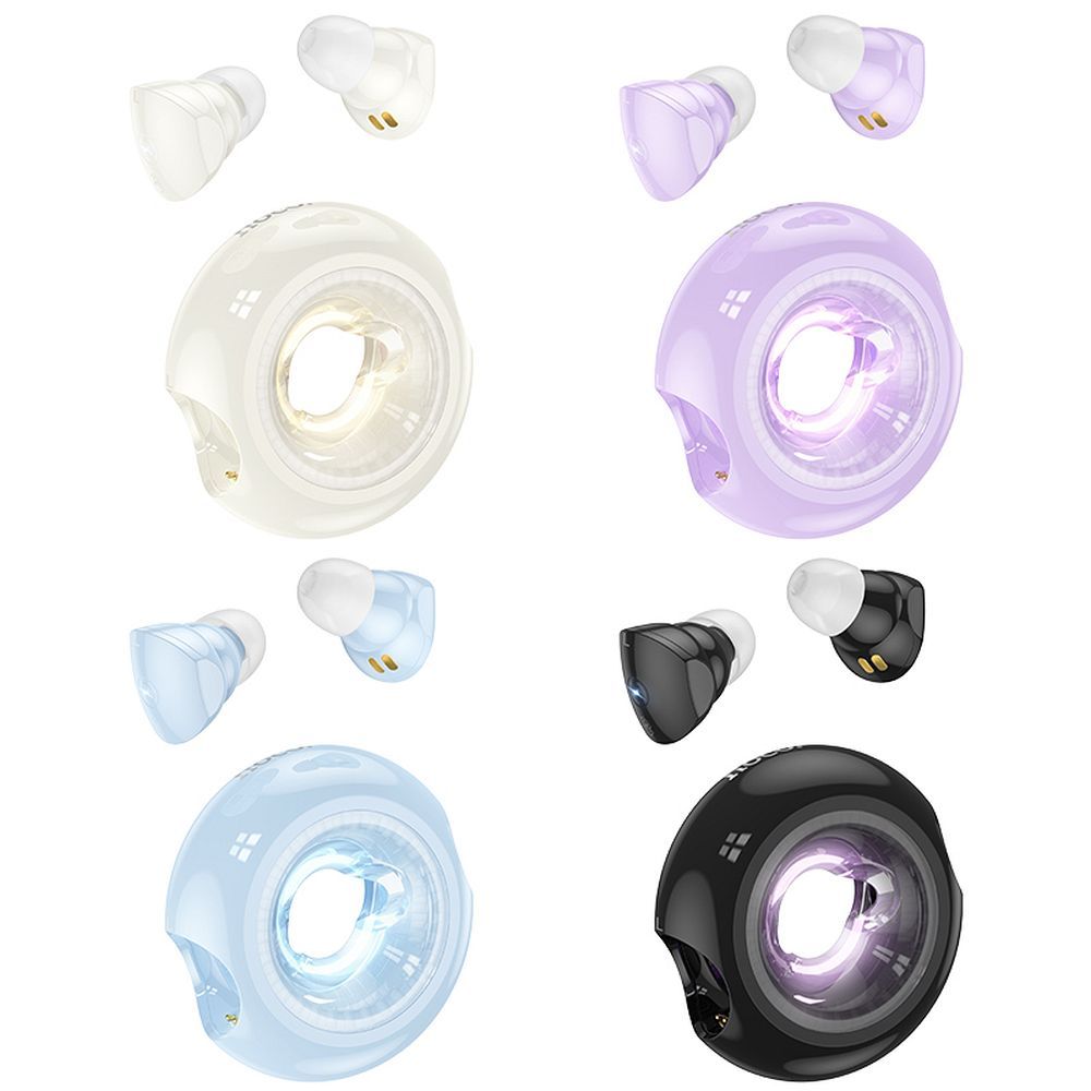 Słuchawki bezprzewodowe douszne Hoco TWS EW71 fioletowe