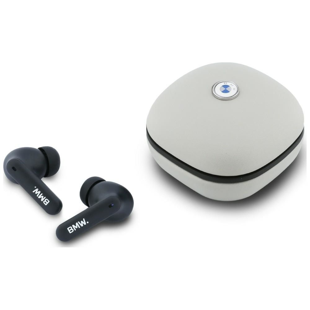 Wireless earphone ENC BMW TWS Leather Metal Logo BMW001140 taupe