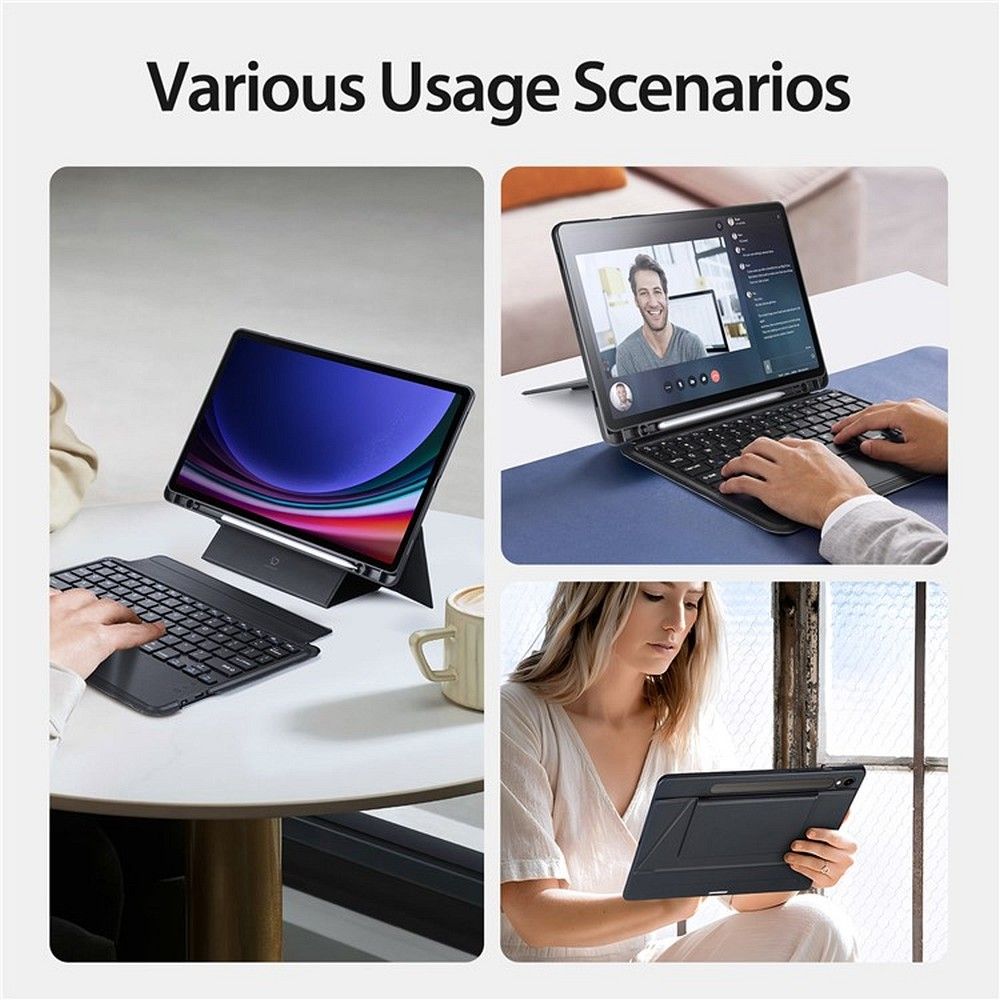 DUX DUCIS case DK foldable with Wireless Keyboard for SAMSUNG Tab S9 black