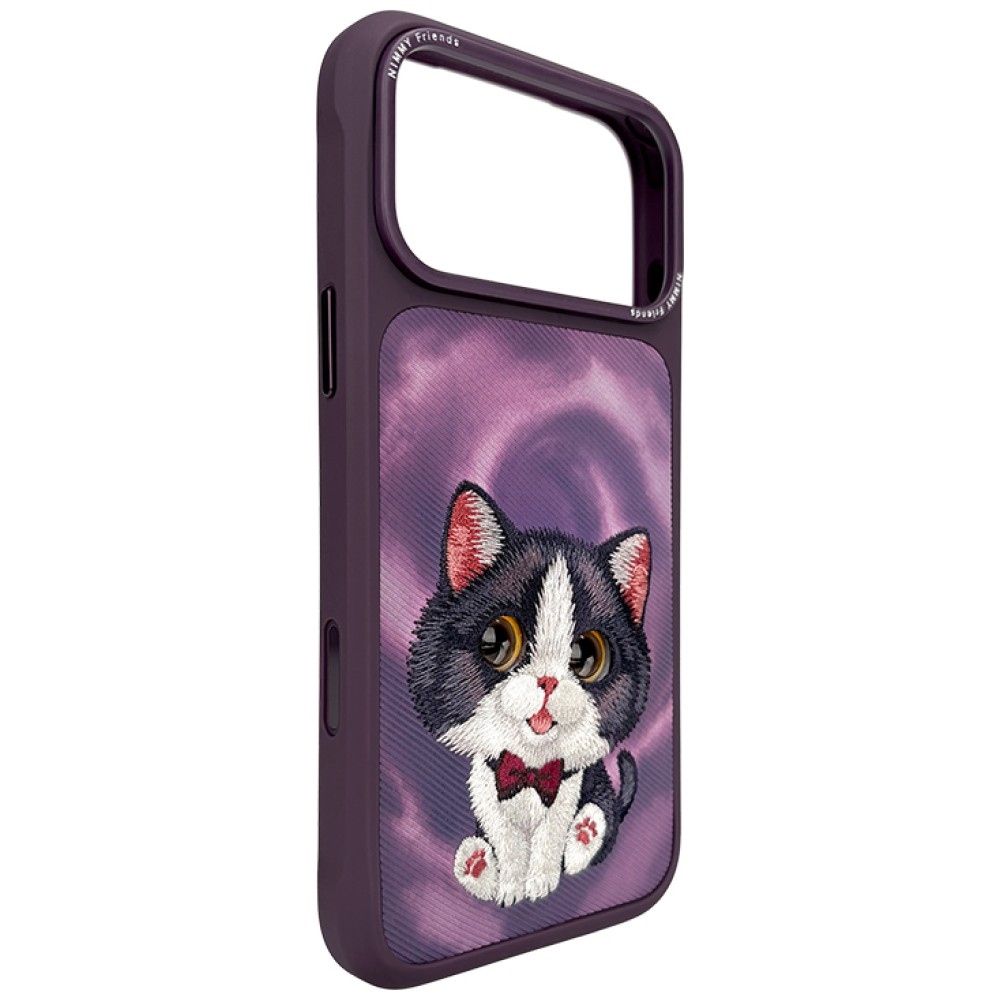 NIMMY case BIG EYED CREAM CAT for IPHONE 18 Pro/17 Pro purple