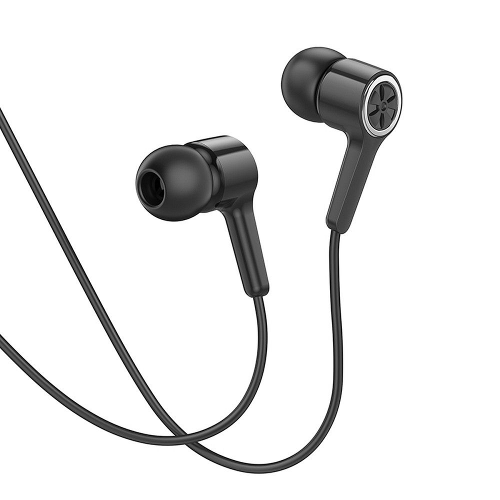 HOCO wire earphones Jack 3,5 mm with microphone M104 black