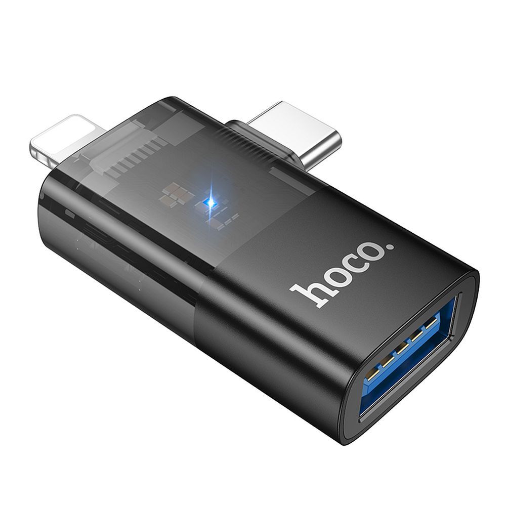 Hoco UA36E Black 2-in-1 Lightning /