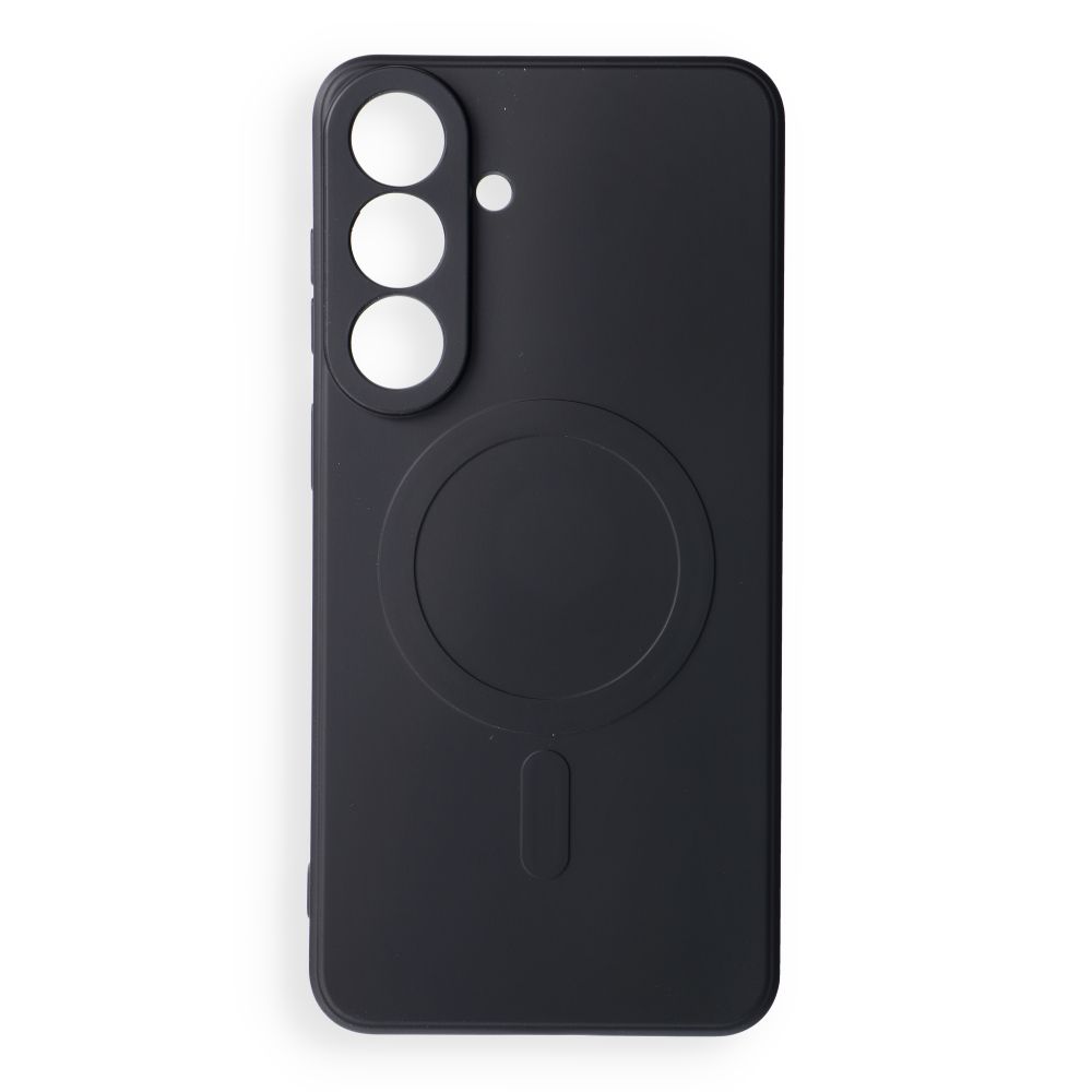 Case for Samsung S26 FE Silicone Mag Cover compatible with MagSafe (camera protection) black