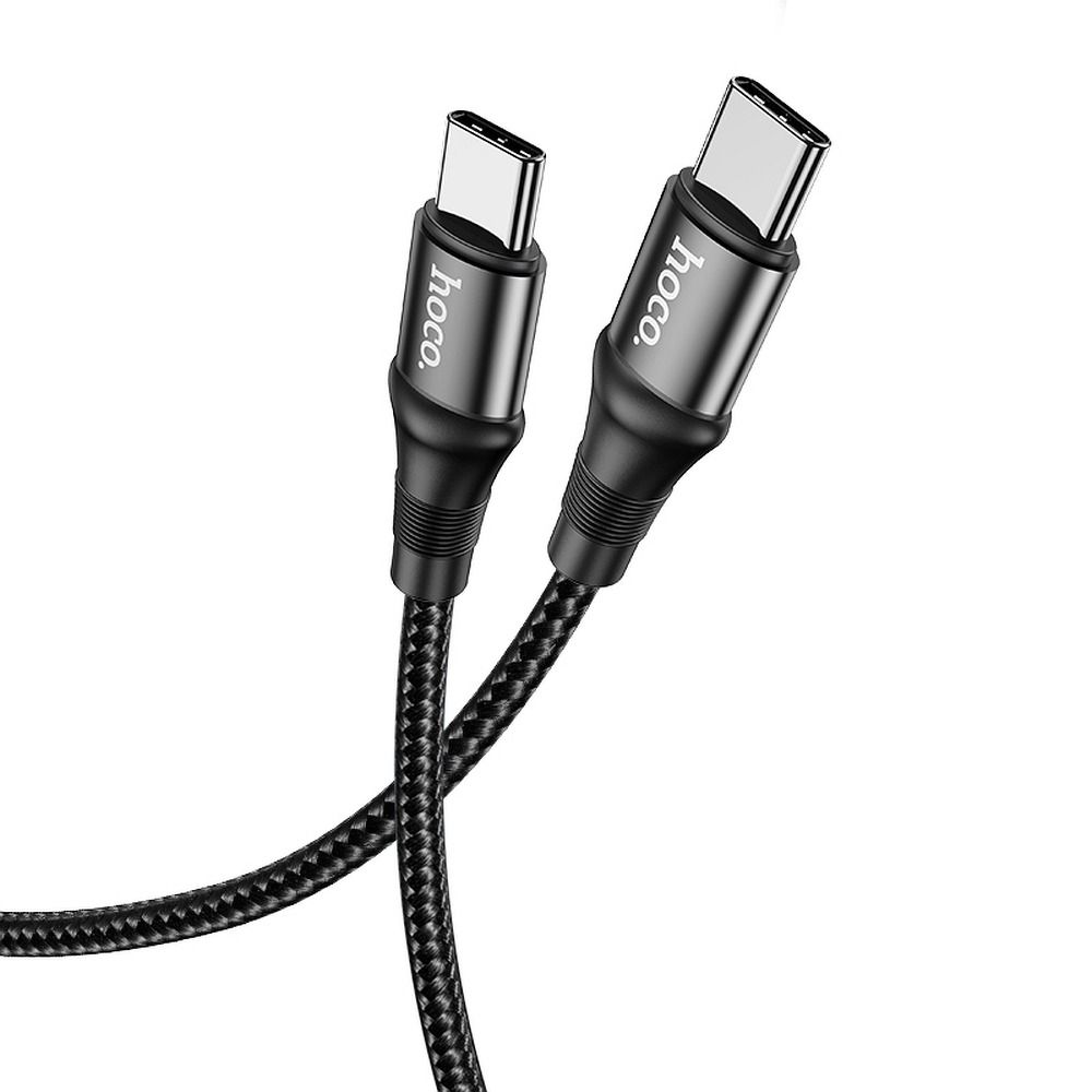HOCO kábel, C-típus – C-típus, PD 5 A, 100 W, 50 db, 1 m, fekete