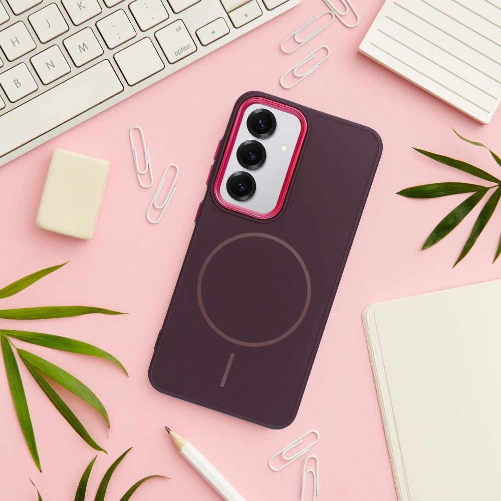 Futerał FRAME MAG COVER kompatybilny z MagSafe do SAMSUNG A36 fioletowy