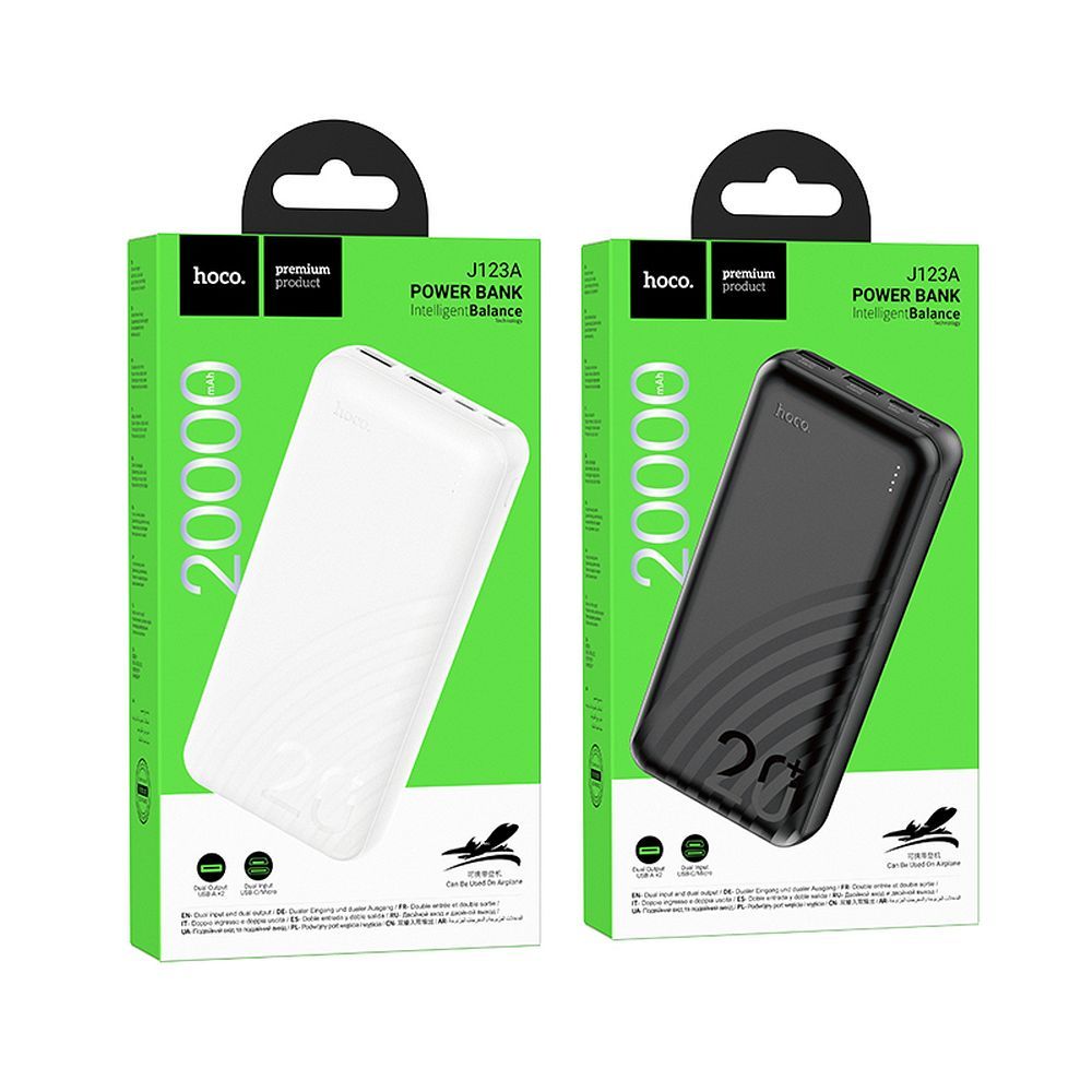 HOCO powerbank 20000 mAh 2A J123A black
