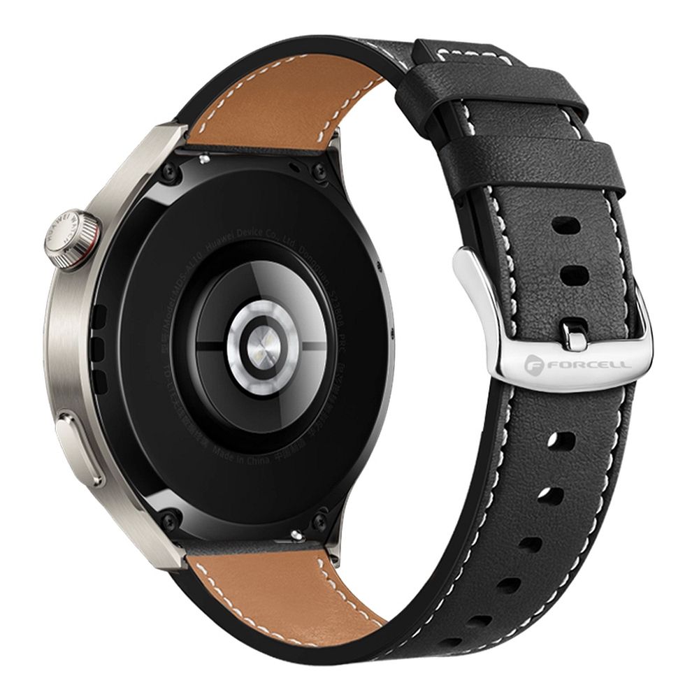 Strap to Samsung Galaxy Watch Forcell F-Design FS21 holes eco-friendly leather 22 mm black