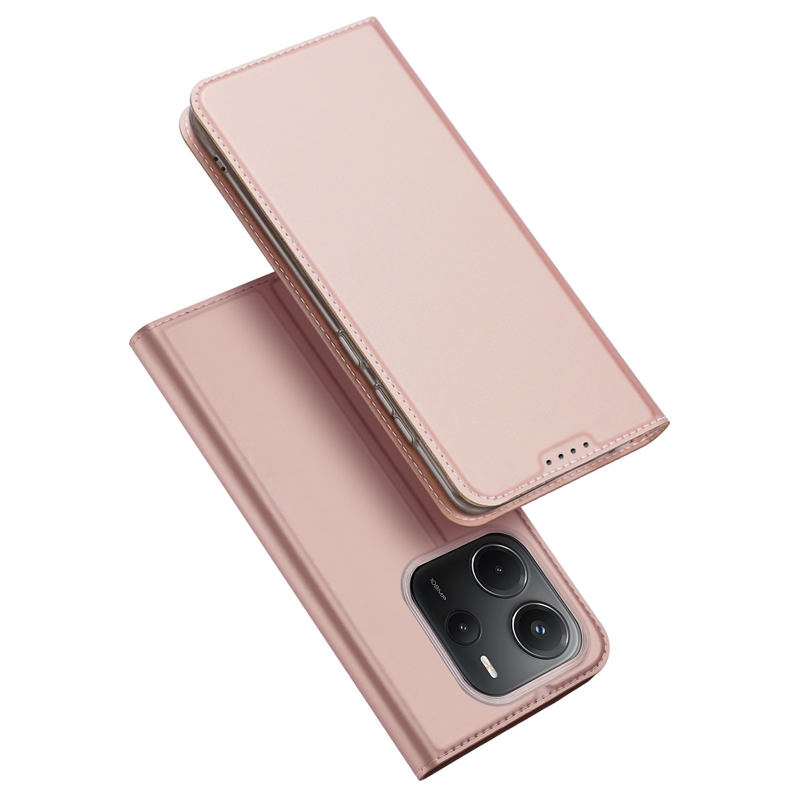 DUX DUCIS wallet case SKIN PRO for REDMI NOTE 14 4G (163,25mm) rose