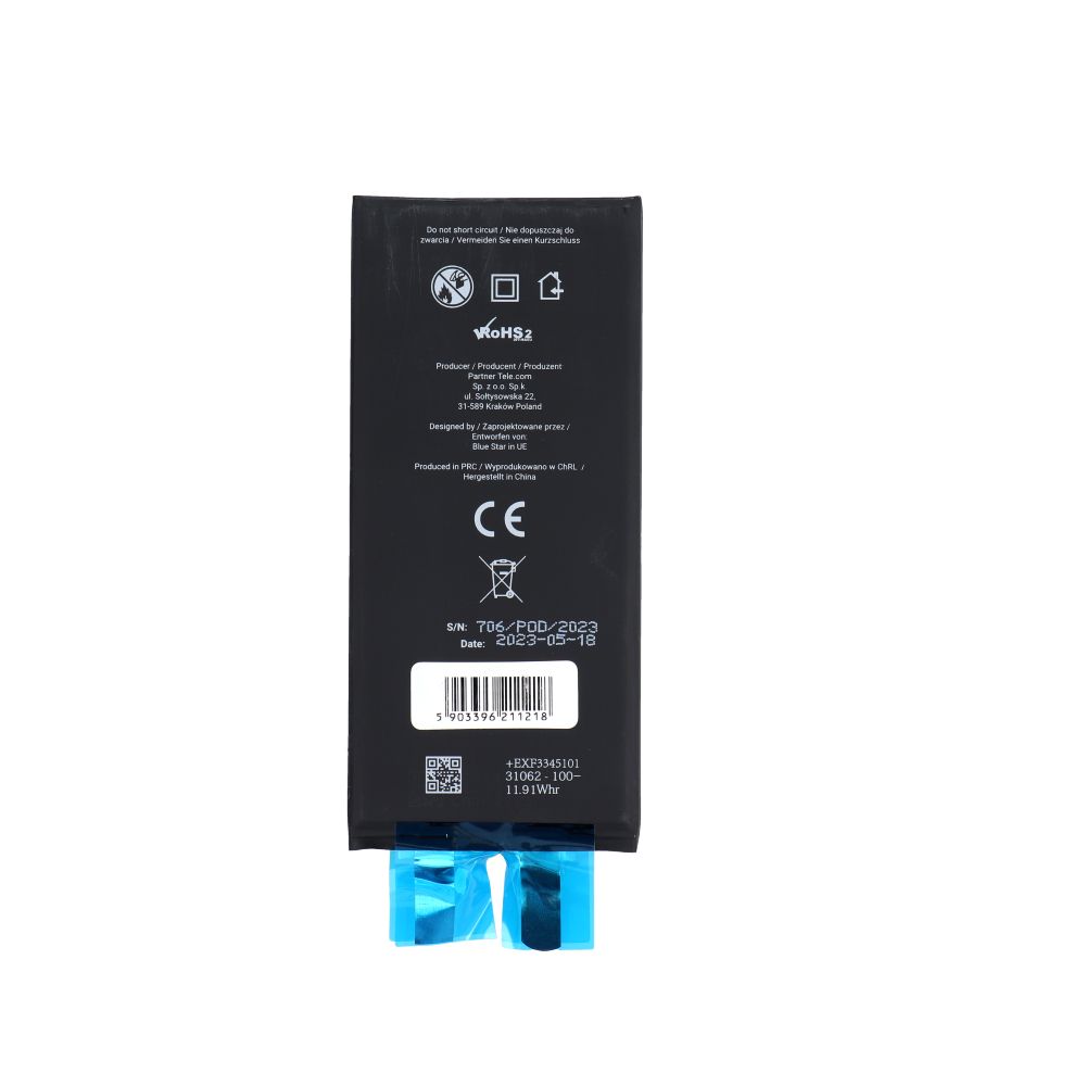Bateria bez BMS do iPhone 11 3110 mAh Blue Star HQ