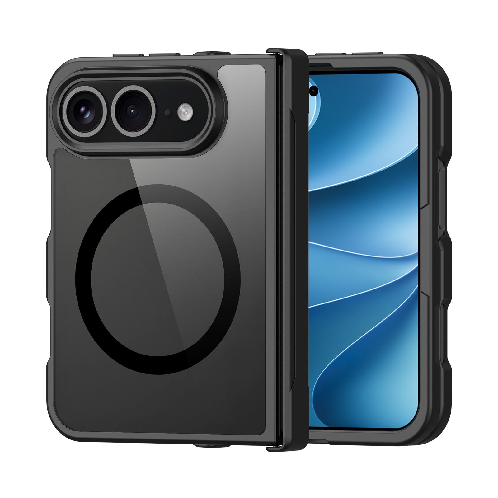 DUX DUCIS case AIMO MAG (Hinge Protection) compatible with MagSafe for iPhone Duo black