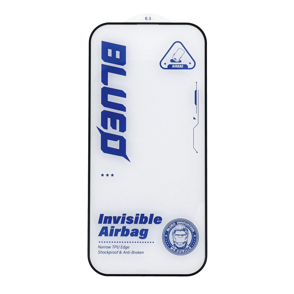 5D Mr. Monkey Glass - Apple iPhone 17 Pro Max black (3D Invisible Airbag Anti-broken)
