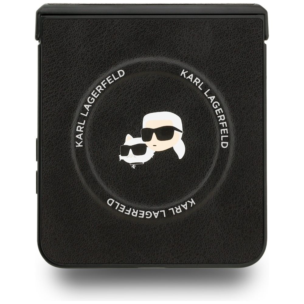KARL LAGERFELD case for SAMSUNG Z Flip7 compatible with MagSafe KLHMZF7PSMLRKCK (PU K&C PINS) black